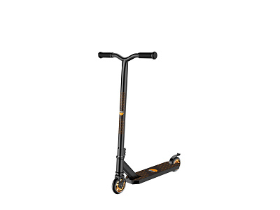Самокат трюковый Fracren 110 мм Scooter черный\оранжевый