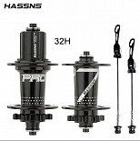 Втулки Hassns PRO7, 32H, F100mm, R135mm, диск 6 болтов, кассета, промподш.