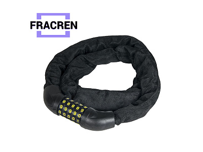 Велозамок 6*900мм,код.цепь.Fracren 420A (black)